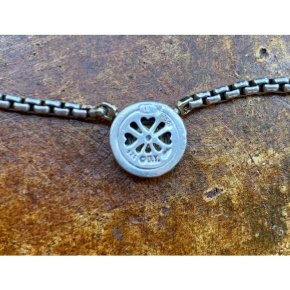 David Yurman Sterling Silver, 18K Gold and Diamond Necklace - Picture 7 of 7